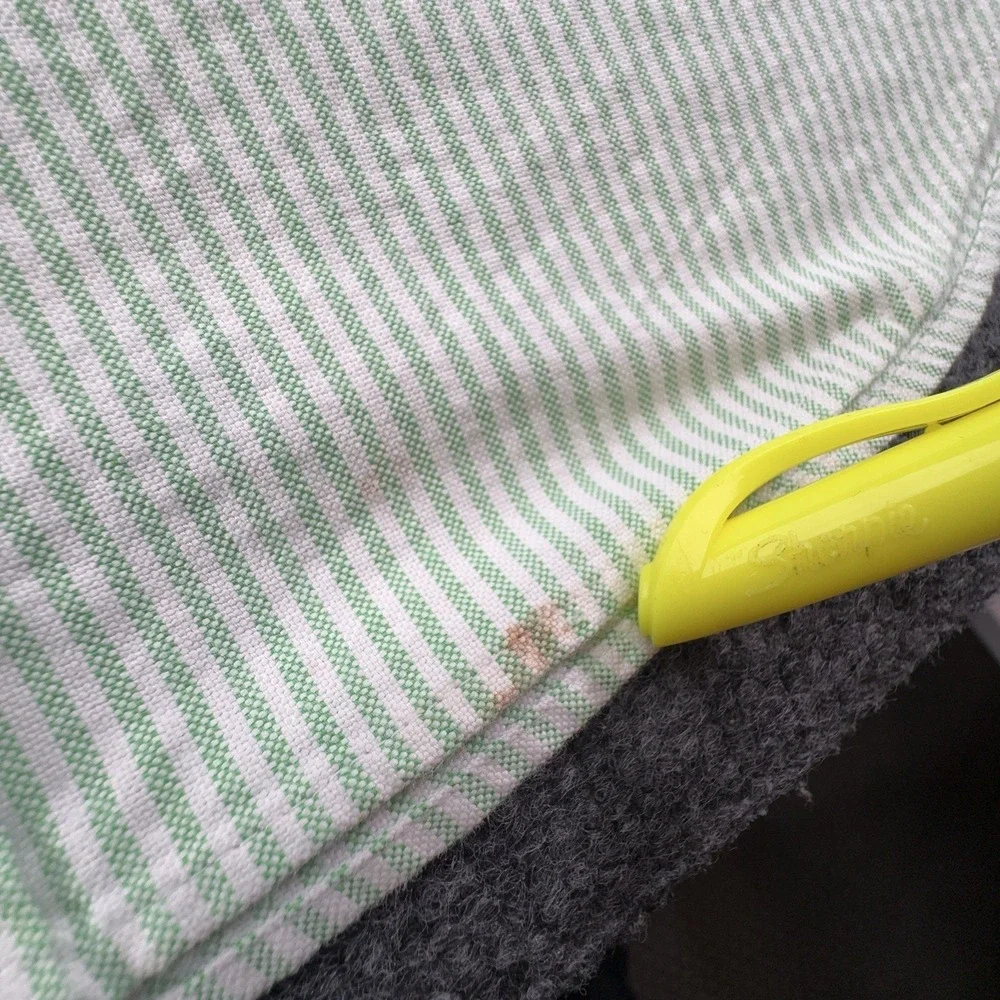 POLO RALPH LAUREN Long Sleeve‎ Shirt Mens 17-36 Green Stripe Flesh Pony *
